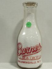TRPQ Milk Bottle Barnes Dairy Baldwinsville NY ONONDAGA COUNTY Do You Know? 1947 picture