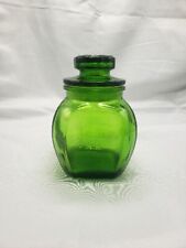 Vintage Wheaton? Emerald Green Glass Canister Lid Apothecary Jar 5