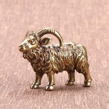 Solid Brass Goat Figurine Small Statue Home Ornament Animal Figurines Gift picture