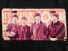 Ultra Rare THE BEATLES 1960's Pictorial Aluminum License Plate AWESOME picture