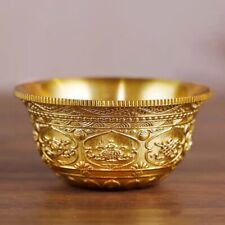 7pc Gold Mini Brass Drinking Bowl Tibetan 25ml Engraving Holy Water Cup picture