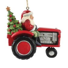 Country Living by Jim Shore Santa Driving a Tractor Hanging Ornament 6009132 picture