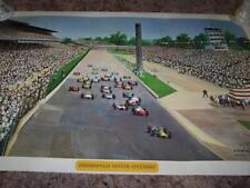 Super Rare Vintage Indy 500 Panoramic Poster 1964 40x20