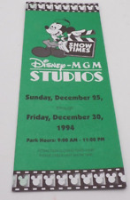 Vintage Disney MGM Studios Show Times December 25-30 1994 Howie Mandel picture