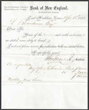 GOODSPEED’S LANDING, EAST HADDAM, CT ~ BANK OF NEW ENGLAND ~ LETTERHEAD 1858 picture