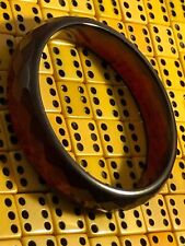 Old veined dark cherry amber faturan bakelite faceted bangle bracelet 120822bF@ picture