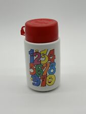 SILLY NUMBERS Vintage 1990's Plastic Kids Thermos Red/White picture