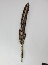 Feathered Stainless Brass  Antique Fountian Pen Feathered Iridium Point  Germany picture