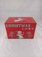 VTG RARE 1950s Stylecraft Christmas Angels List Recipe Metal Tin Box No 818 USA picture