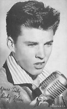 Ricky Nelson Holds  Shure 55 Microphone Singer Music TV Actor Vintage Postcard picture
