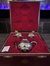 Never Used Vintage ROYAL SELANGOR PEWTER 1885 Style Tea Set In Original Box picture