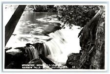 1951 Menominee Indian Rainbow Falls Antigo Wisconsin WI RPPC Photo  Postcard picture