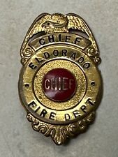 Vintage Obsolete El Dorado Fire Department Chief Badge picture