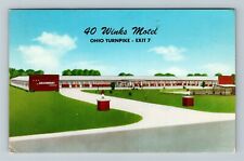 Milan OH-Ohio, 40 Winks Motel Vintage Souvenir Postcard picture