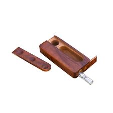 Best Offer One Hitter Wooden Slider Dugout Smoking Pipes Glass Cigarette Bat picture