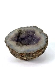 3” Amethyst Geode Authentic Crystal Find Very Heavy Rock Core Purple Chankras picture