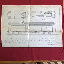 Central Railroad Of New Jersey Pay Car Blueprint Home Made? 12/22/1940￼￼￼ picture