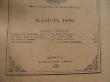 original DARTMOUTH COLLEGE -- march 1868 -- THE DARTMOUTH - 40pgs  picture