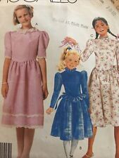1986 McCalls 2848 Vintage Sewing Pattern Girls Dress Size  7 8 10 picture