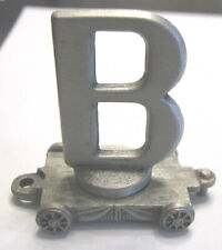 LETTER B FORT PEWTER - LASTING EXPRESSIONS PEWTER TRAIN CAR Vintage Miniature . picture