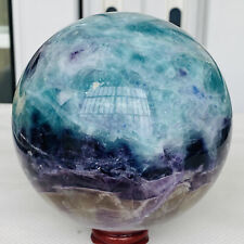 2900g Natural Fluorite ball Colorful Quartz Crystal Gemstone Healing picture