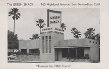 Green Shack San Bernardino CA Chicken Broiled Steaks Restaurant postcard H347 picture