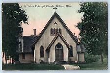 1909 St. Lukes Episcopal Church Building Cross Tower Willmar Minnesota Postcard picture