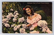 Cypress Gardens FL-Florida, Hydrangea Time, Antique, Vintage Postcard picture