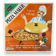 VTG 70's Sears Harvest Gold Electric Pizza Maker Original Box 12