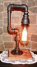 Handcrafted Industrial Pipe style Lamp with edison bulb, Light assembled in USA picture