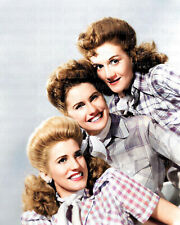 The Andrews Sisters LaVerne, Maxene & Patty 8x10 RARE COLOR Photo 602 picture