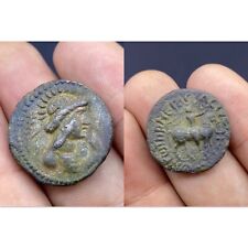 Very Rare Ancient Old Authentic Roman Greek Bronze Coin A Horse picture