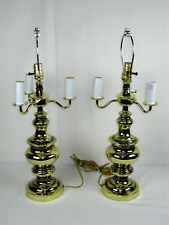 2 Pair  Hollywood Regency Style Brass Plated table Lamp 26