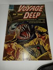 VOYAGE TO THE DEEP no. 3 Dell Oct. 1963  Submarine Painted Cover picture