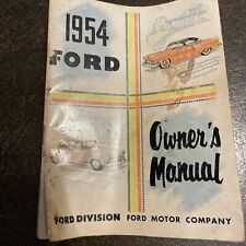 1954 FORD OWNERS MANUAL picture