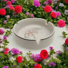 Pillivuyt Porcelain Ashtray France Vintage Floral Round Depuis Pink White I 963 picture