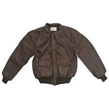 Flight Bomber Jacket A2 Leather US Air Force Army Military Coat Flyer U.S.A.F picture
