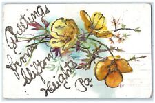 c1920's Greetings From Clifton Heights Yellow Flowers Pennsylvania PA Postcard picture