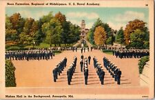 c. 1950 Vintage Postcard Noon Formation U.S. Naval Academy Midshipmen picture