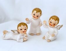 Vintage Made in Japan Boy Angel Trio Figurines picture