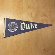 Vintage 1950s Duke University 12x28 Felt Pennant Flag picture