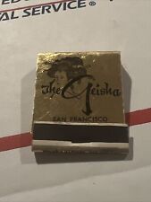c1940s The Geisha Club Cocktail Piano Bar San Francisco Matchbook Full 20 Strike picture