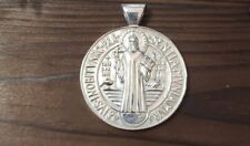  Saint Benedict Pendant Solid Sterling Silver. 925 picture