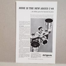 1958 Argus Camera Cintagon Lens C44 Print Ad Turret Viewfinder picture