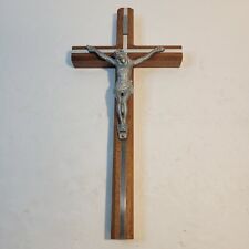 Vintage Wooden Crucifix With Jesus To Hang On Wall picture