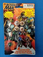 Hasbro Action Man Marbles 4 Collectable Marbles + 16 x 16mm Marbles NOS picture