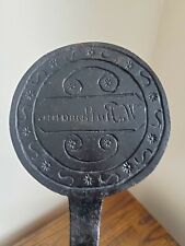 AAFA Early 1800s PA Dutch Pizzelle WAFER Waffle Iron Maker Signed W. Rutthmann picture