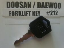 1  Key # 212 Ignition Key For Doosan, Daewoo Forklift Heavy Equipment SHIPS FAST picture