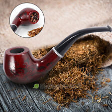 Dark Red Durable Wooden Wood Smoking Pipe Tobacco Cigarettes Cigar Pipes NEW picture
