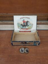 Antique Pony Post Ciger Box/Rozets Factory No.1068 Pennsylvania Vintage  picture